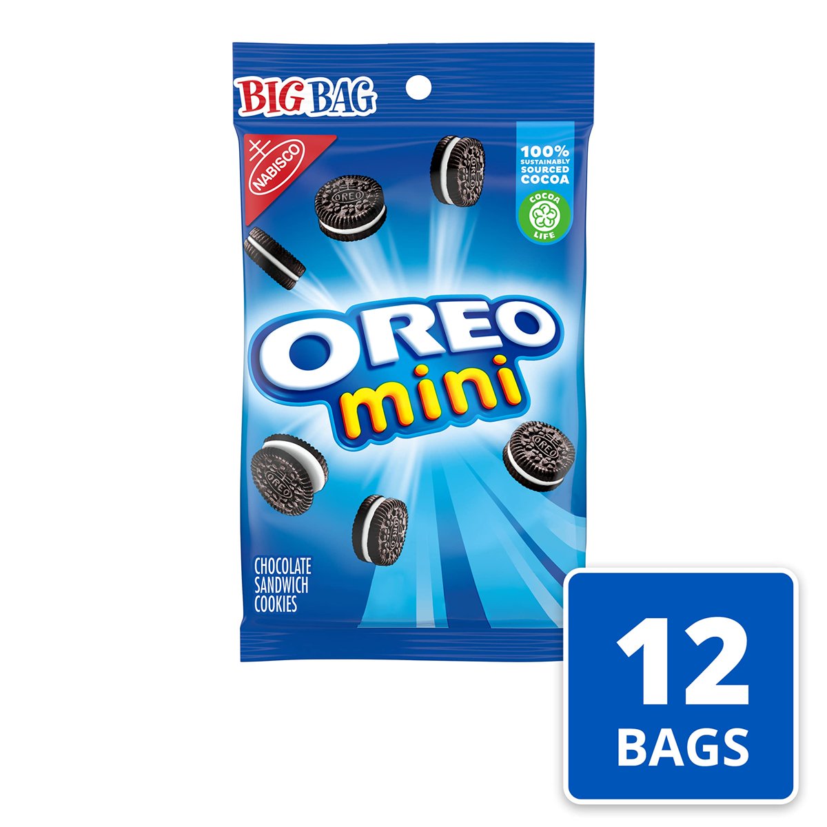 미국직구 3x Oreo Mini 초콜릿 85g 2팩 / 3x | Oreo Mini Chocolate Sandwich Cookies, Original Flavor, 4