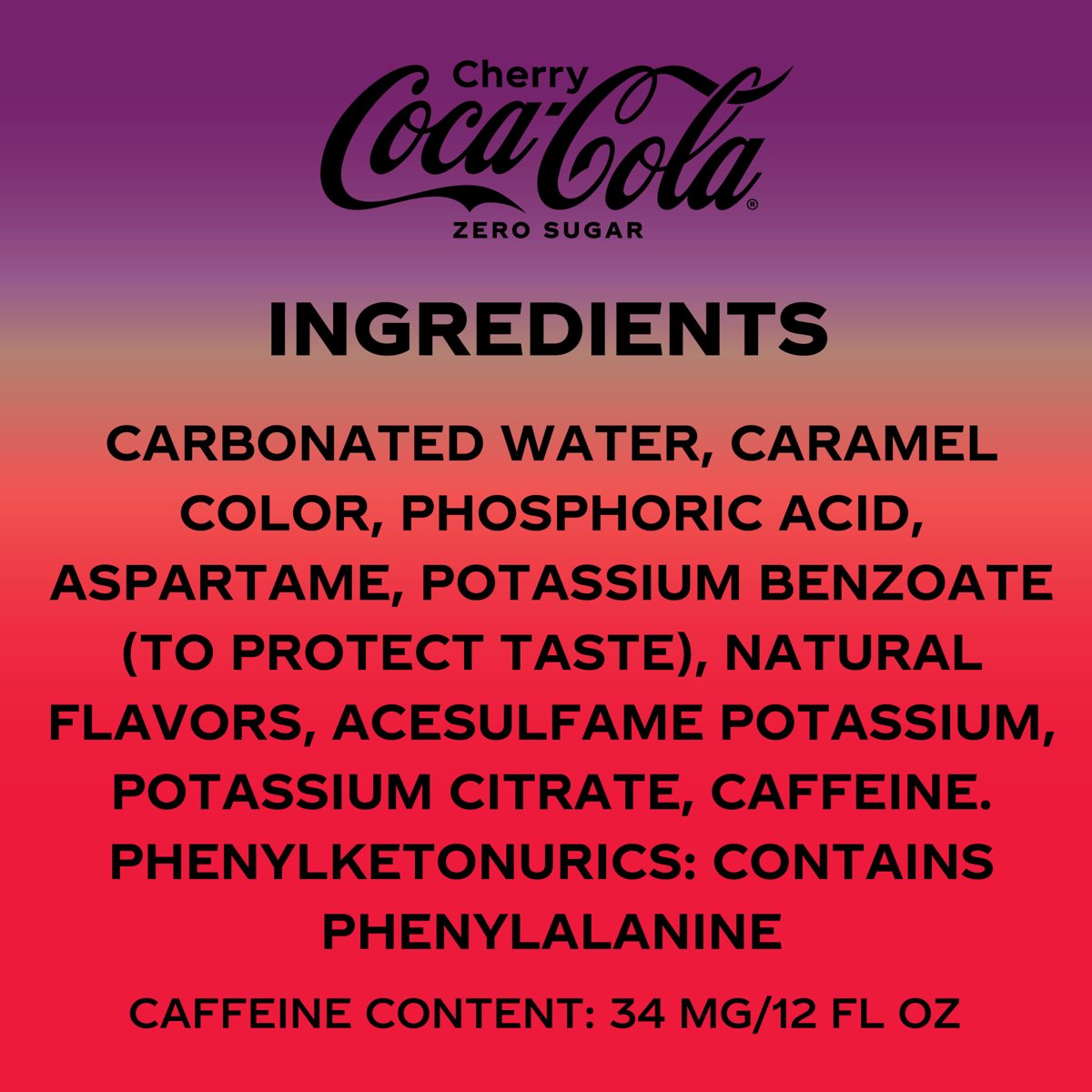 미국직구 Coca-Cola Zero Sugar 500ml 6팩 / Coca-Cola Zero Sugar Cherry Diet Soda Soft Drink, 500 3