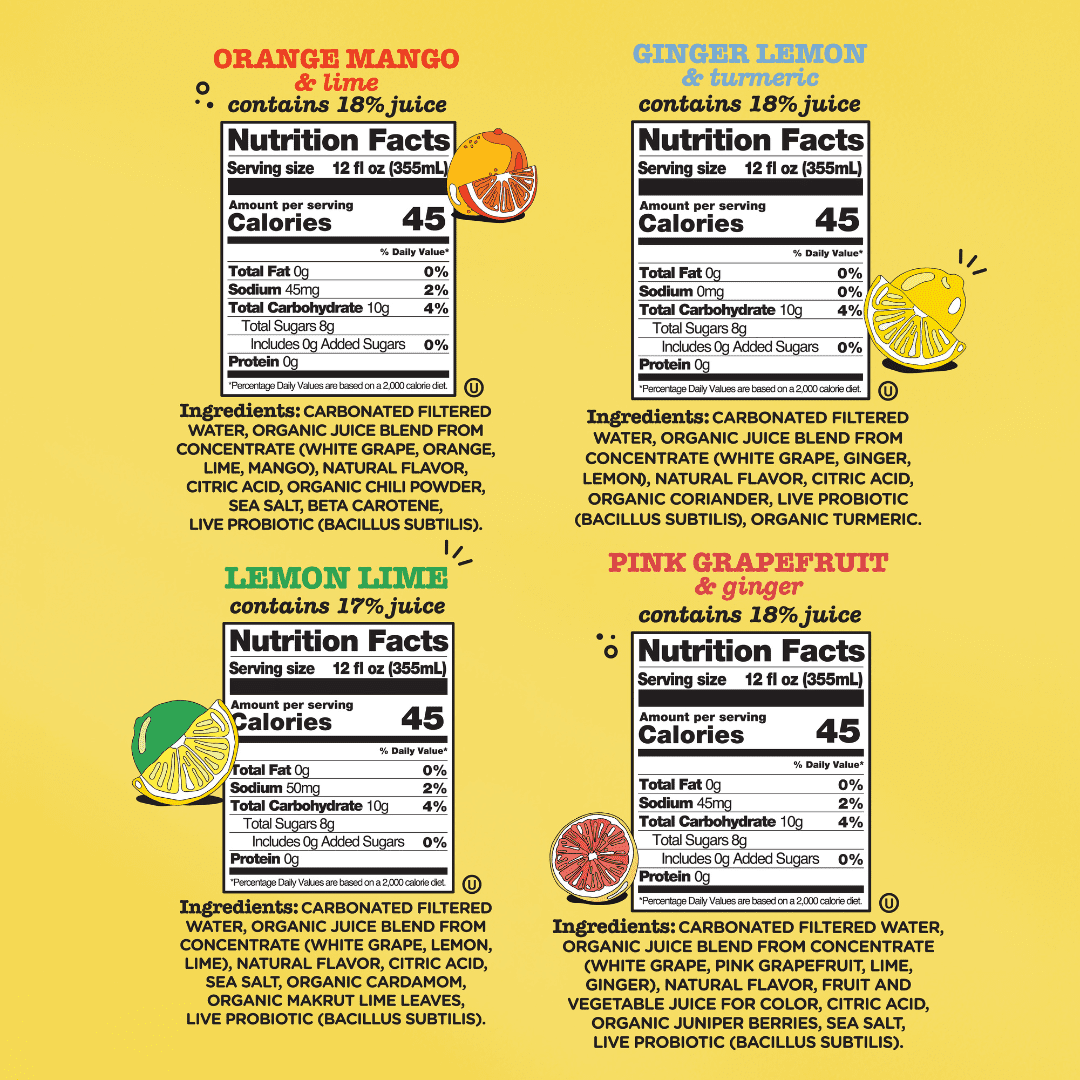 미국직구 Culture Pop Soda 유산균 355ml 12팩 / Culture Pop Soda Sparkling Probiotic Drink, Zesty &  2