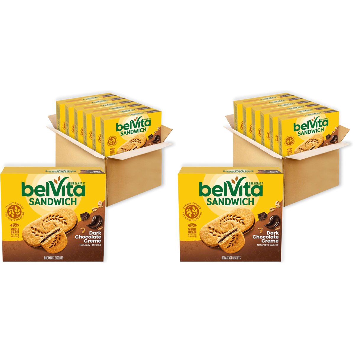 미국직구 3x Belvita Breakfast 초콜릿 6g 12팩 / 3x | Belvita Breakfast Bar Biscuit Sandwiches,Dark  2