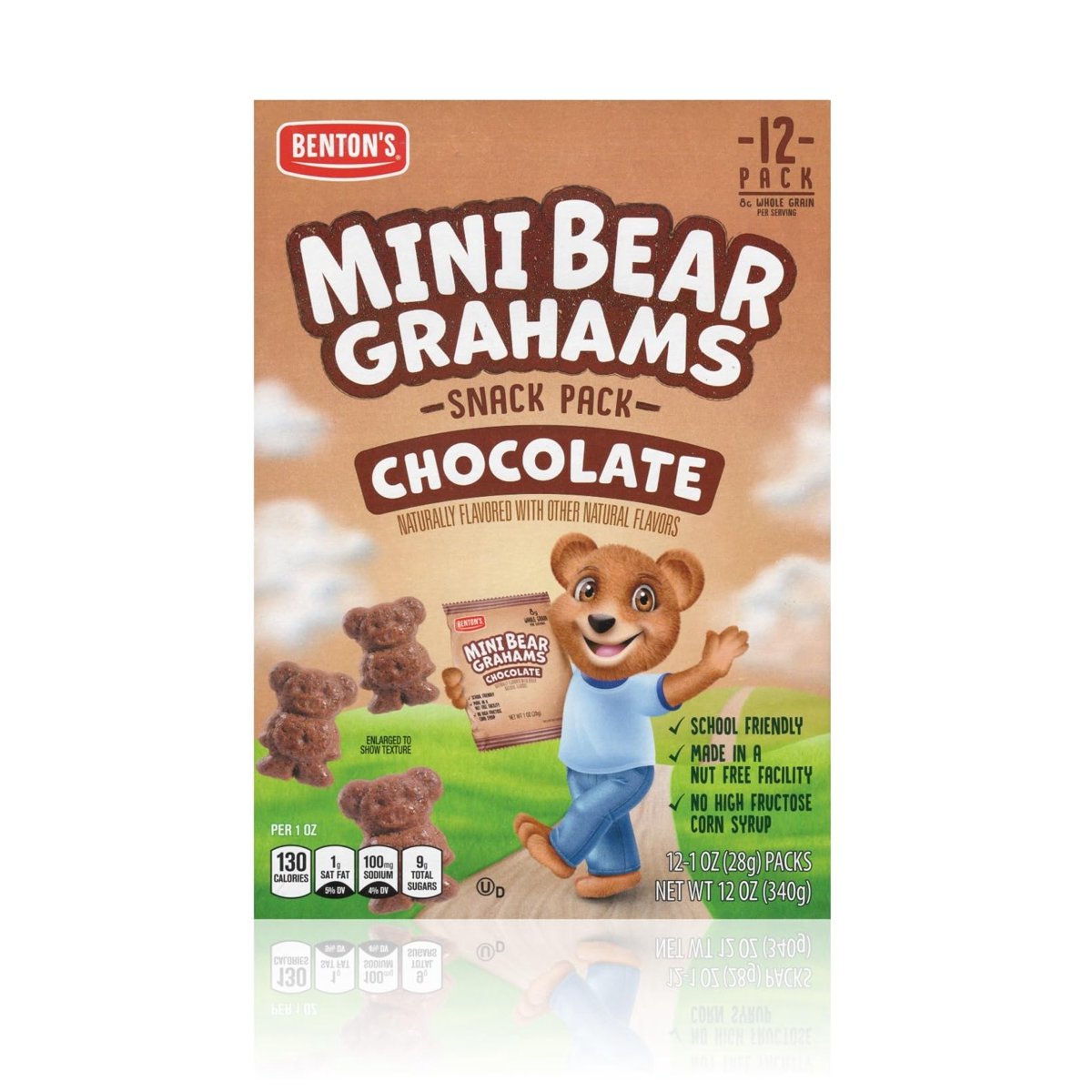 미국직구 3x BentonS Mini 초콜릿 6g / 3x | BentonS Mini Cookie Snack Packs (1 Box, Chocolate Bear  2