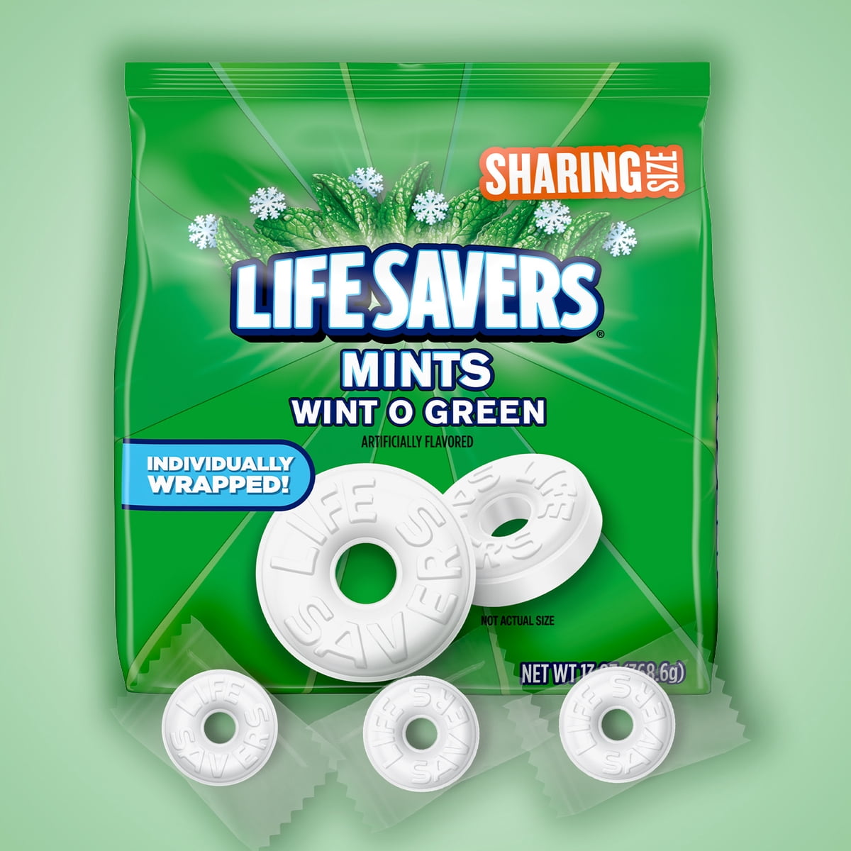 미국직구 Life Savers Wint-O-Green 캔디 369g 2팩 / Life Savers Wint-O-Green Breath Mints Hard Cand 2