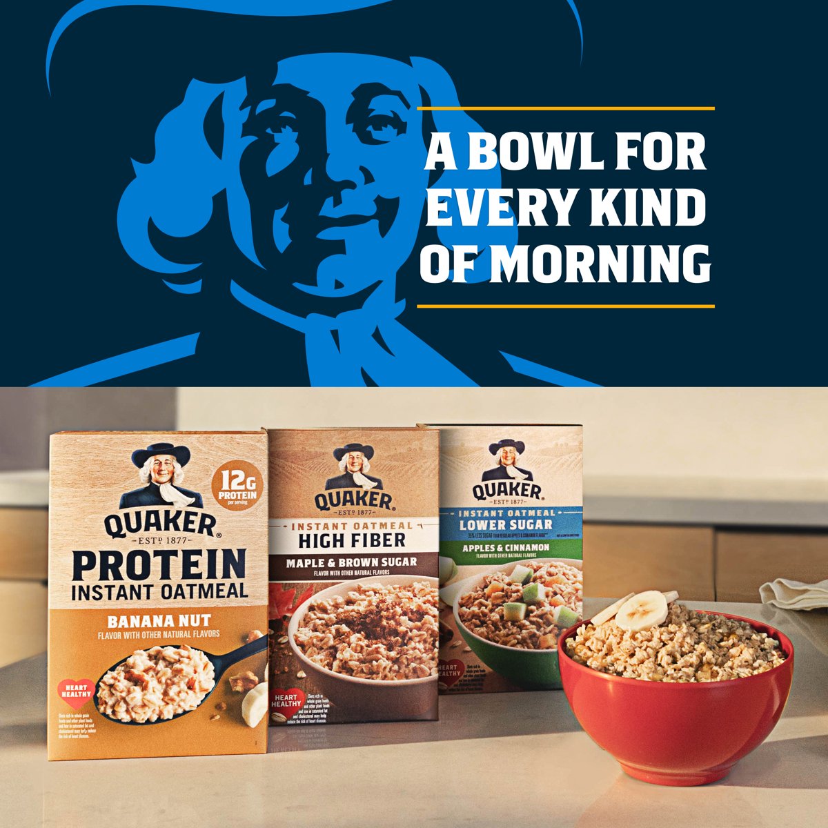 미국직구 Quaker Instant Oatmeal 43g 2팩 / Quaker Instant Oatmeal, Apple Cinnamon, Quick Cook Oa 5