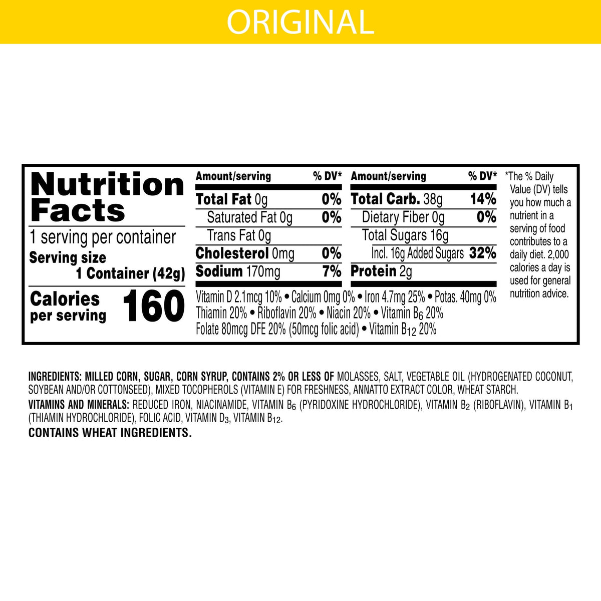 미국직구 Kellogg's Corn Pops 비타민 43g 2팩 / Kellogg's Corn Pops Original Breakfast Cereal, 8 Vit 5