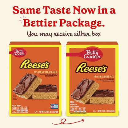 미국직구 베티크로커 REESE'S Peanut Butter No Bake Bars Mix With HERSHEY’S Frosting, 17.3 oz