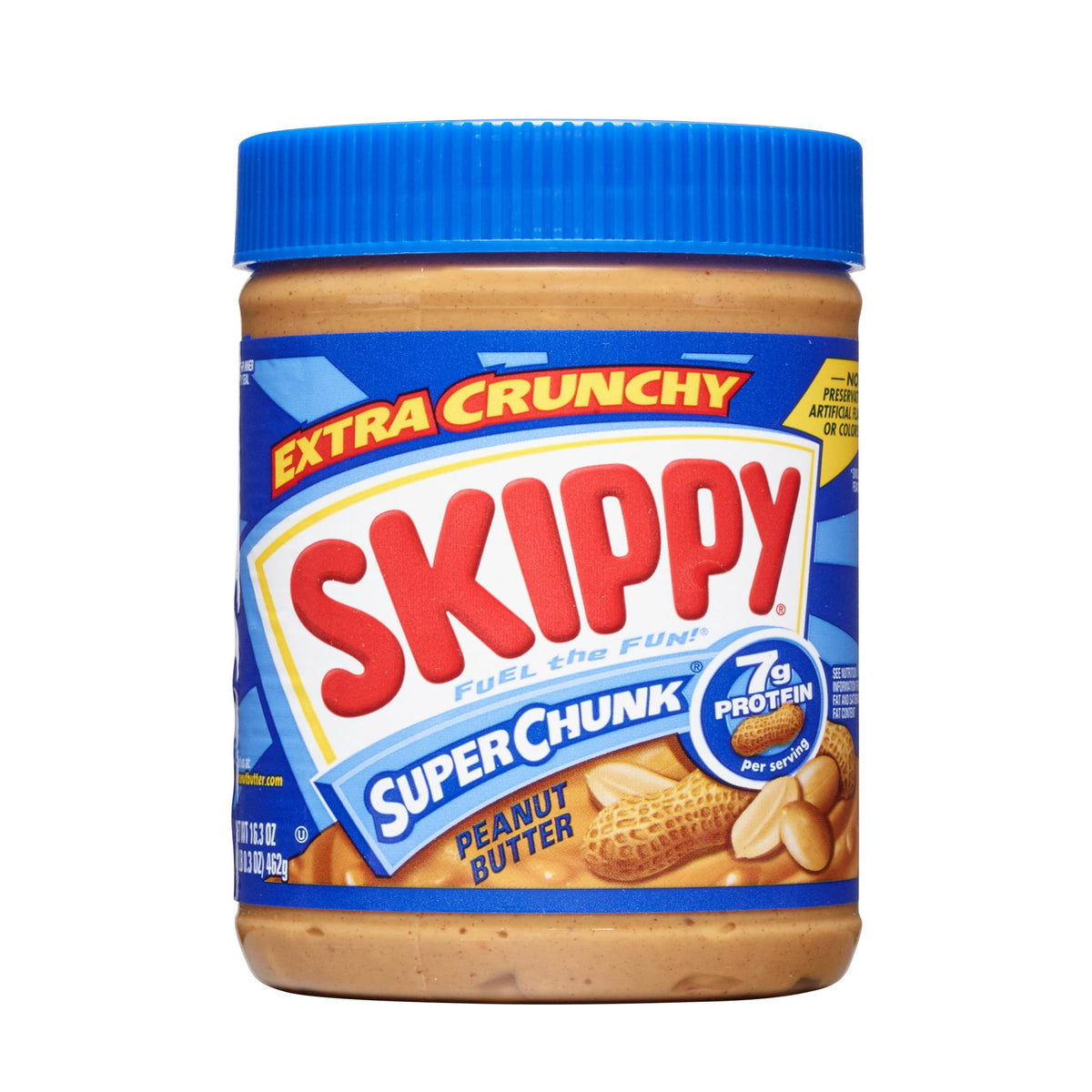 미국직구 스키피 SUPER CHUNK Peanut Butter, 7 g Protein Per Serving, Shelf-Stable, 16.3 oz Plastic Jar