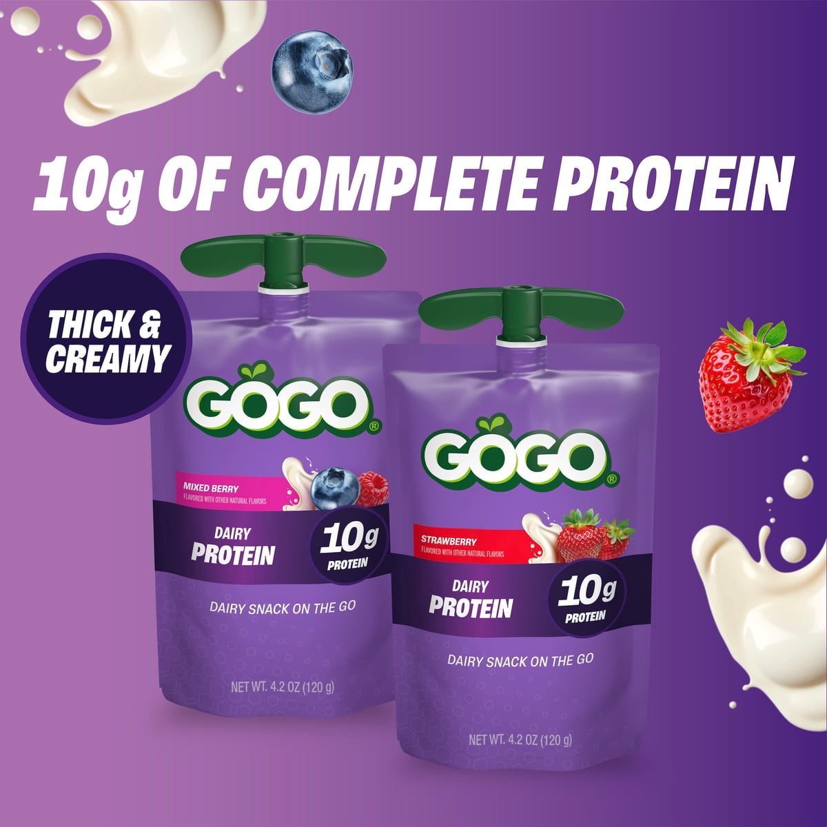 미국직구 GoGo Dairy 119g / GoGo Dairy Protein Pouches, Variety Pack, 119g, 16 pk. 3