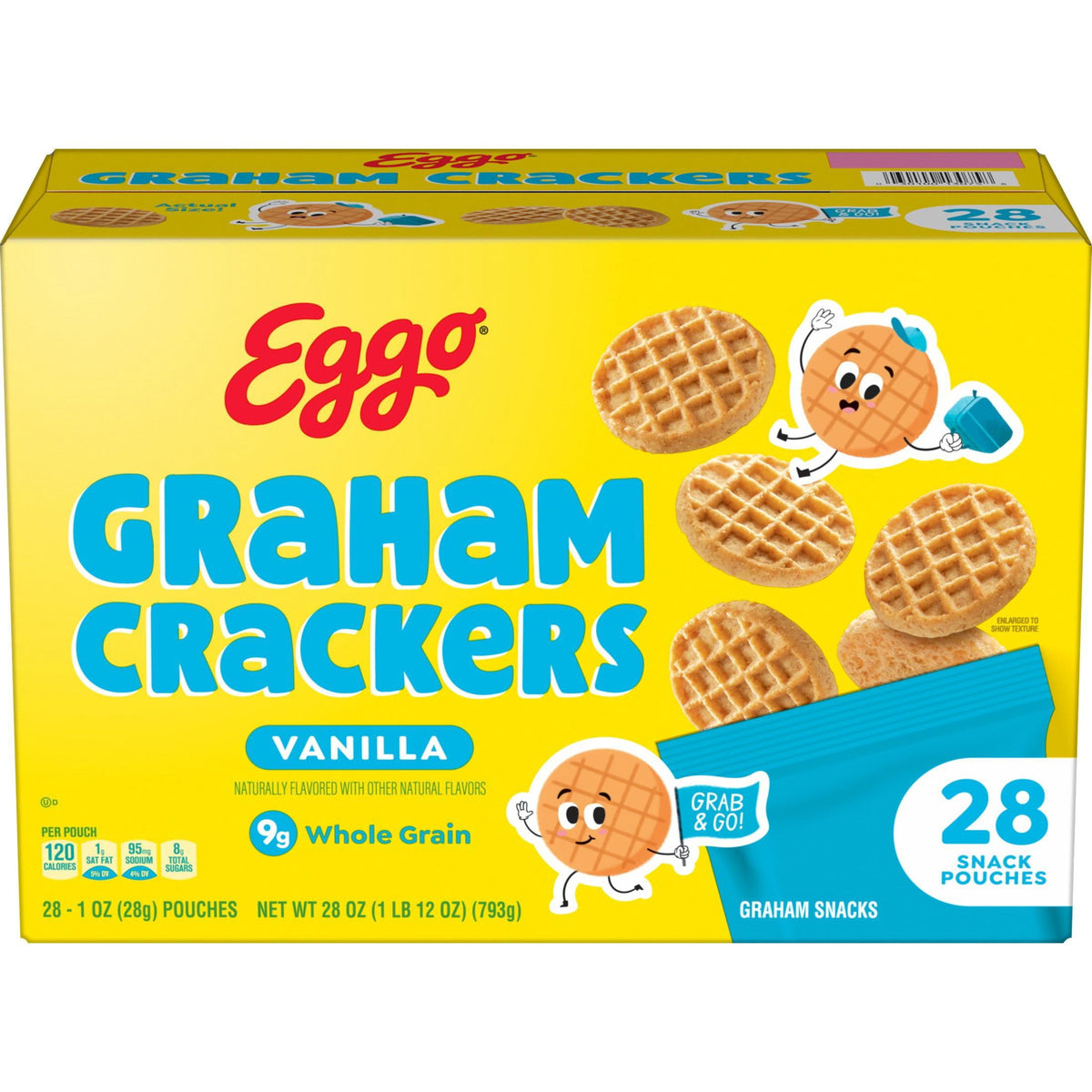 미국직구 Eggo Graham Crackers 과자 28g / Eggo Graham Crackers Vanilla Graham Snacks, 28g, 28 pk. 1