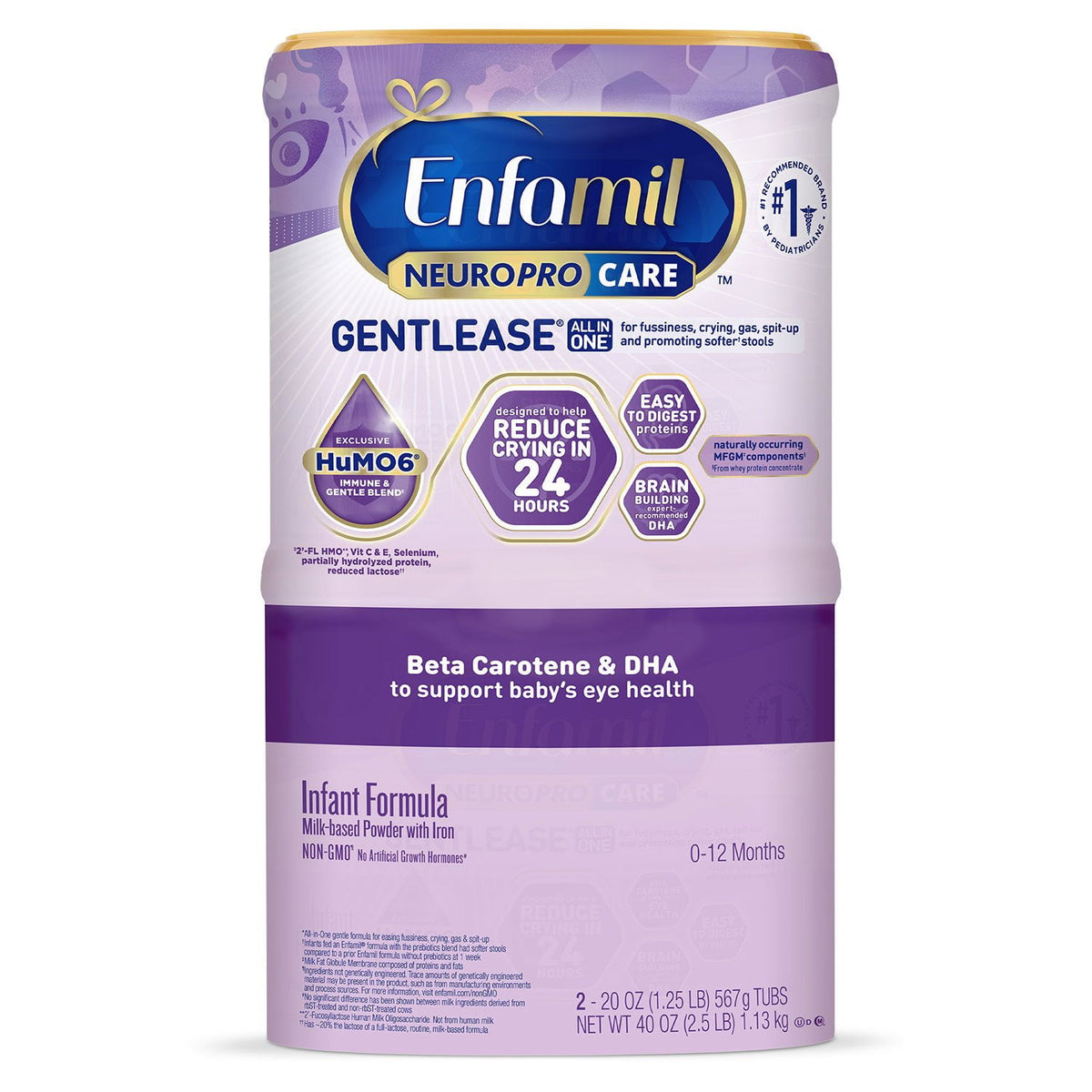 미국직구 Enfamil NeuroProCare Gentlease 567g / Enfamil NeuroProCare Gentlease Infant Formula, 567g, 2 pk 1