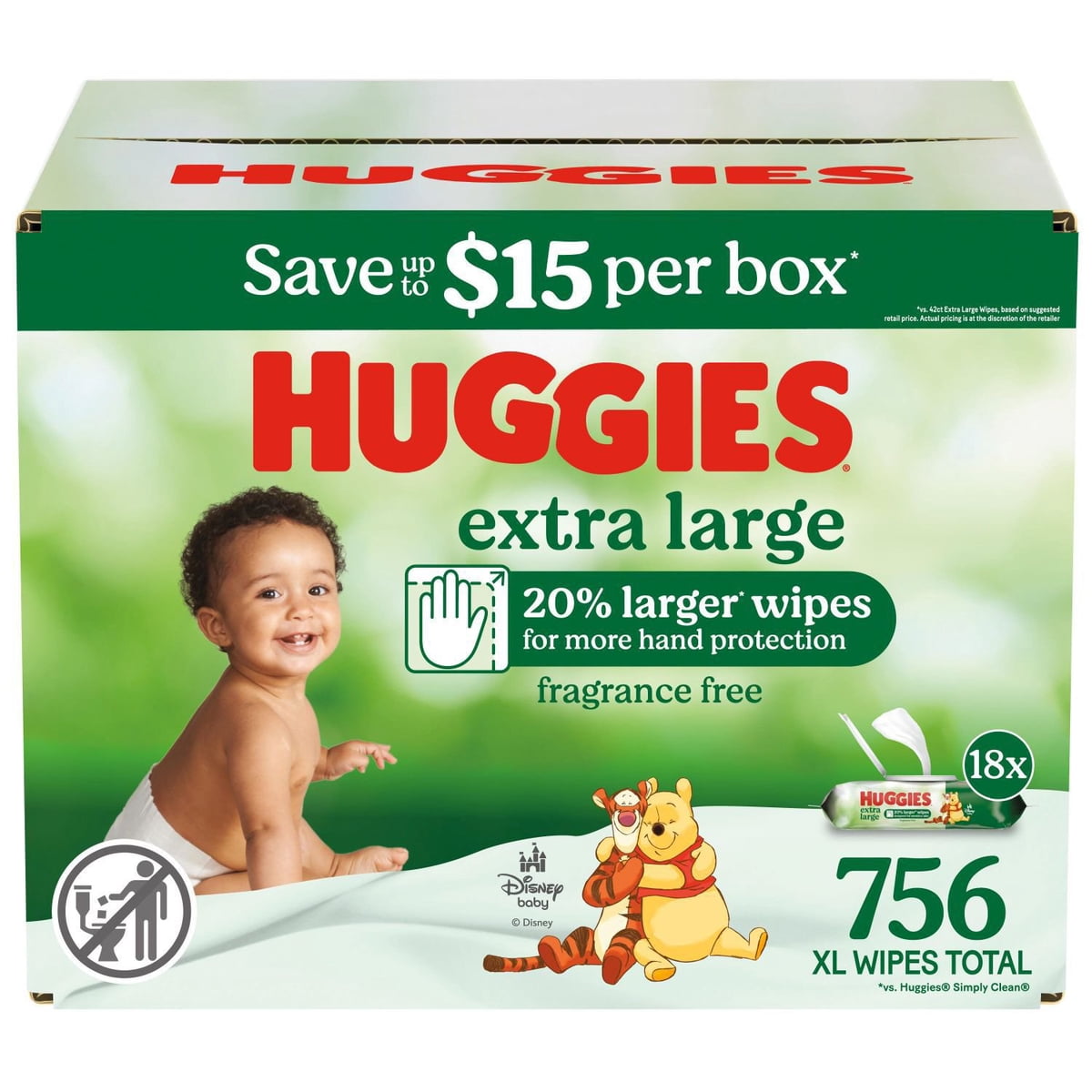 미국직구 Huggies Extra Large 756팩 / Huggies Extra Large Baby Wipes, 18 Flip-Top Packs, 756 ct. 1