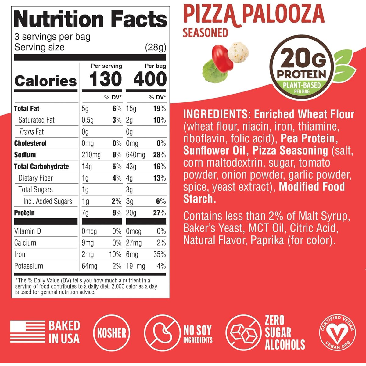 미국직구 85g 24팩 / (Pack Of 24) Lenny & Larrys Pretzel Pizza Palooza 85g 4
