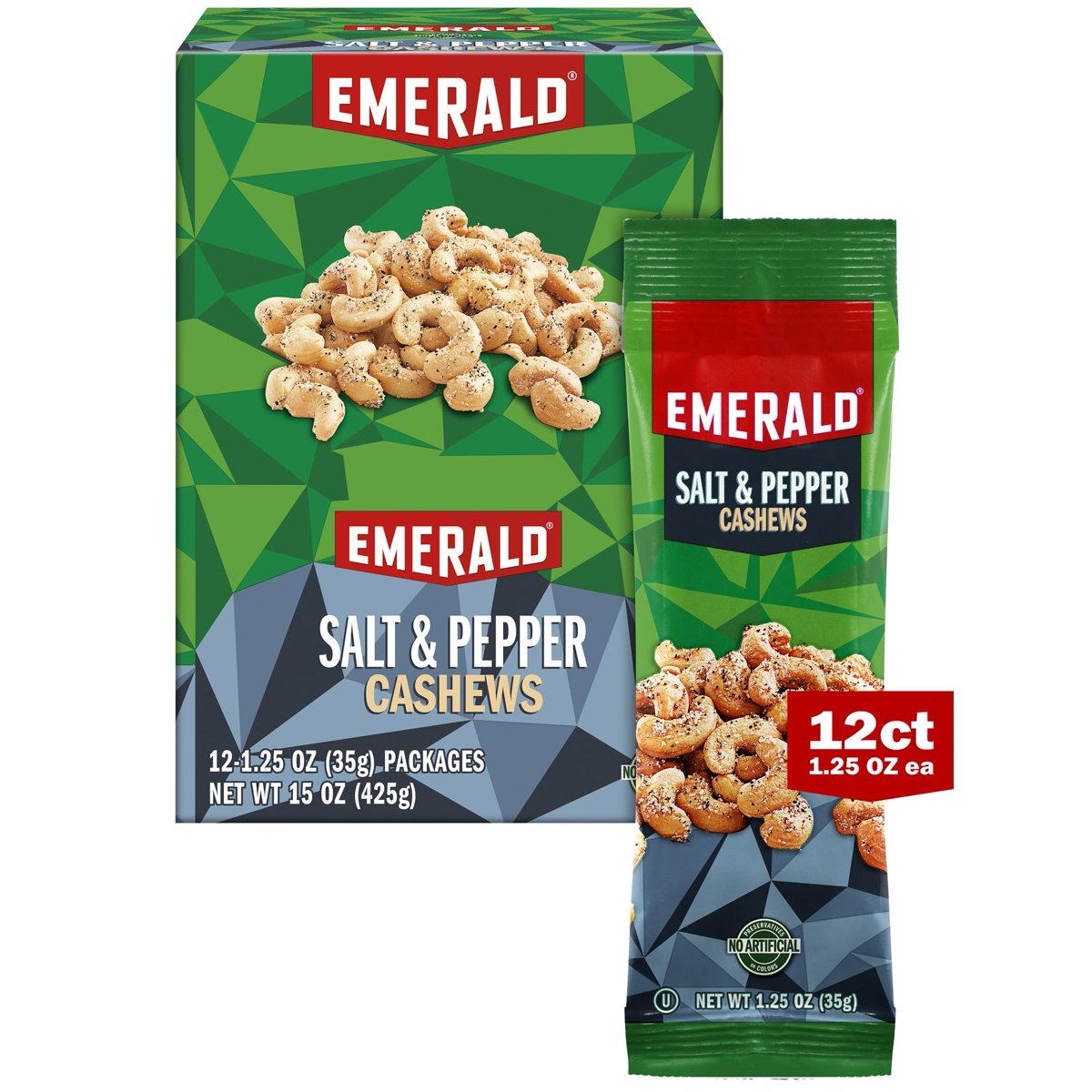 미국직구 Emerald Salt and 견과 35g / Emerald Salt and Pepper Cashews, 1 Box with 12 Tubes x 35g  4
