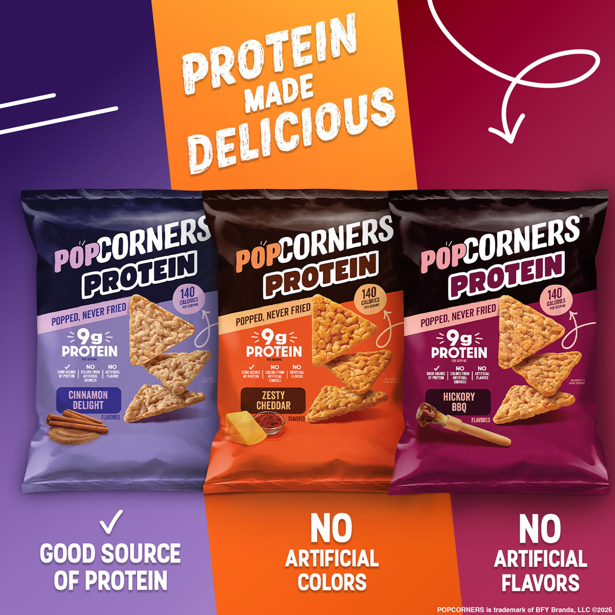 미국직구 PopCorners 142g 2팩 / PopCorners 9g Protein, No Artificial Colors, Hickory BBQ Popped  4