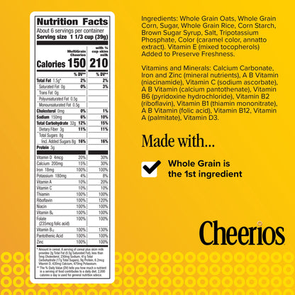 미국직구 치리오스 Multi Grain , Heart Healthy Breakfast Cereal, Gluten Free, 9 oz