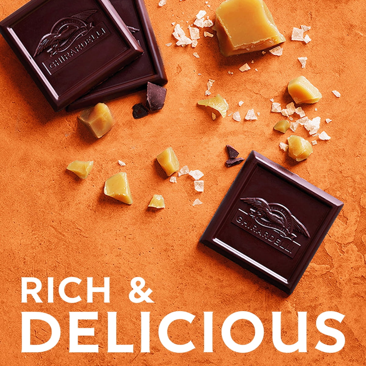 미국직구 GHIRARDELLI 초콜릿 116g / GHIRARDELLI PREMIUM DARK Salted Caramel Dark Chocolate SQUARES 3