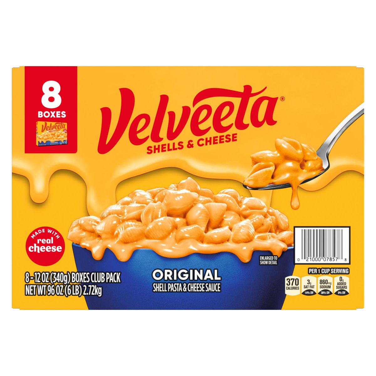 미국직구 Velveeta Shells & 340g / Velveeta Shells & Cheese Original, 340g, 8 pk. 5