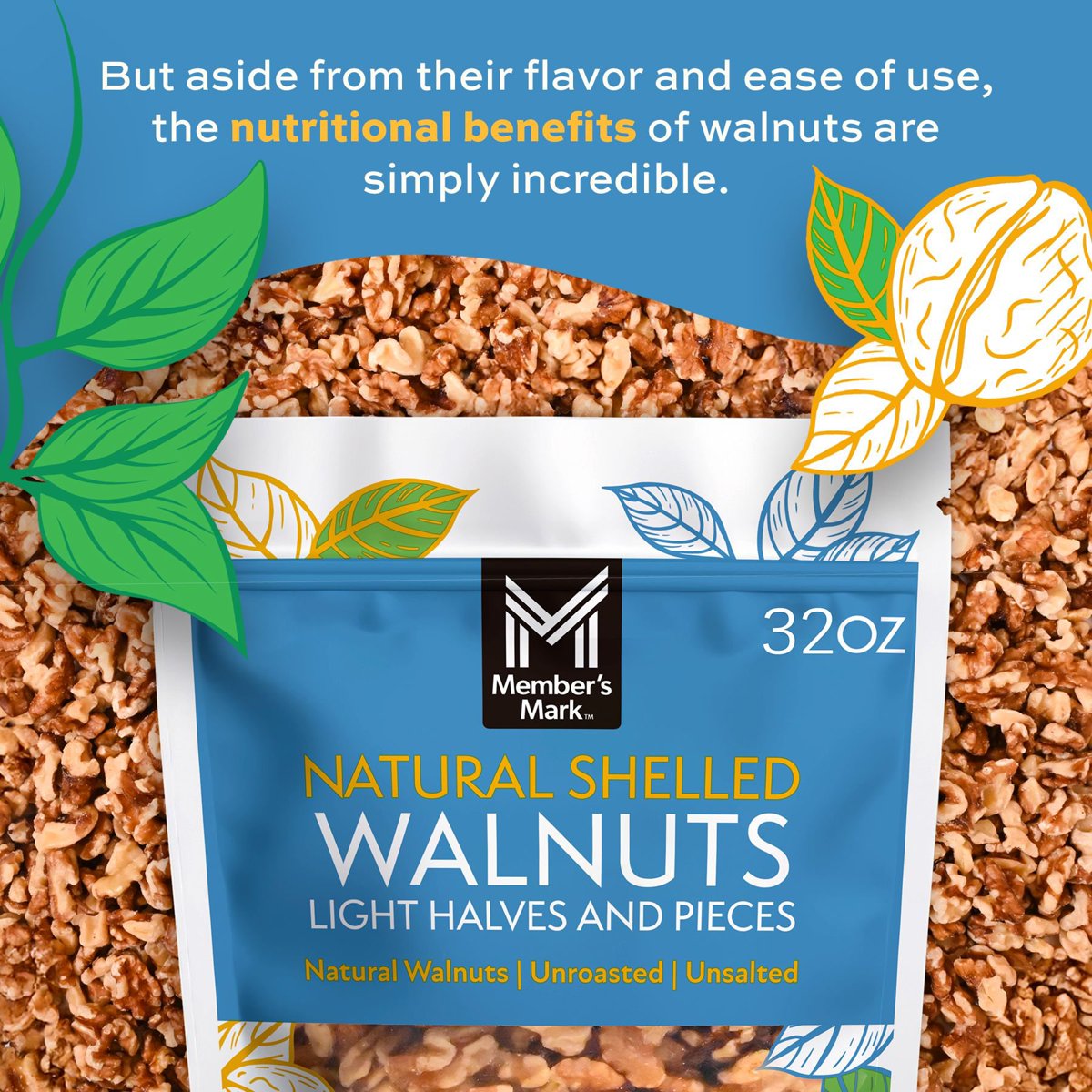 미국직구 멤버스마크 견과 907g / Member's Mark Natural Shelled Walnuts, 907g 3