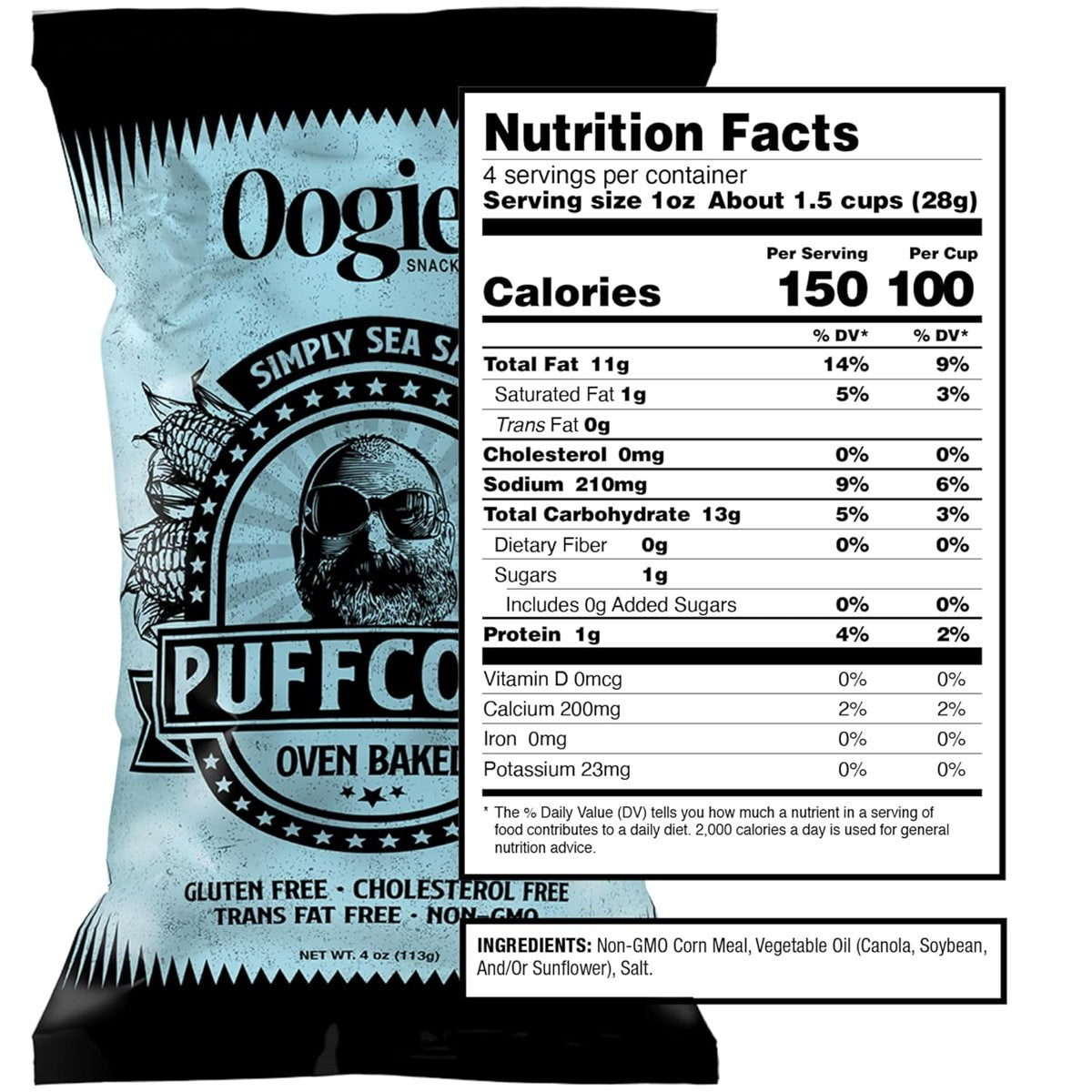 미국직구 Oogie's Snacks Gluten-Free 113g / Oogie's Snacks Gluten-Free Simply Sea Salt Puffcorn 2