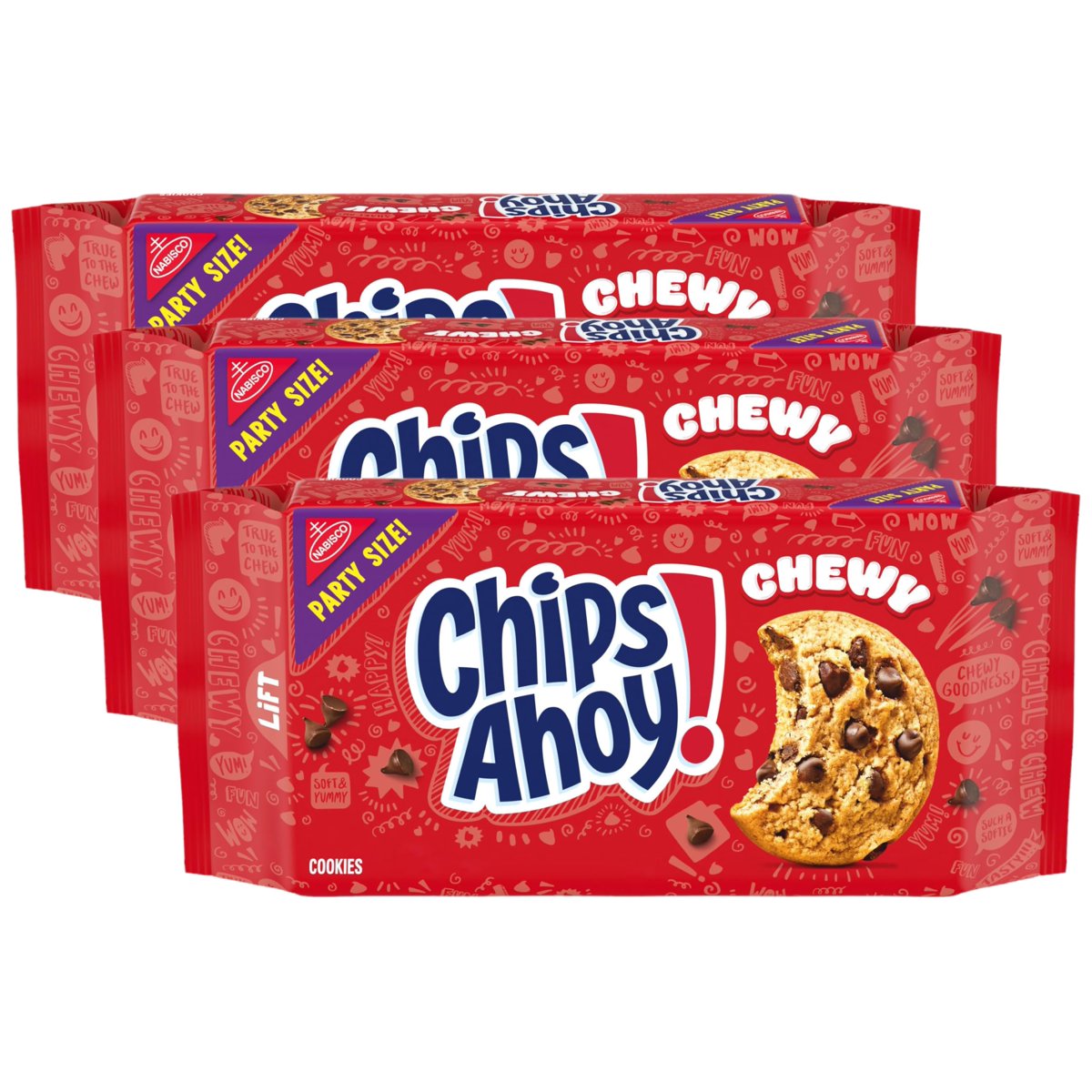 미국직구 3x Chips Ahoy 초콜릿 737g 3팩 / 3x | Chips Ahoy! Chewy Chocolate Chip Cookies, Party Size 2