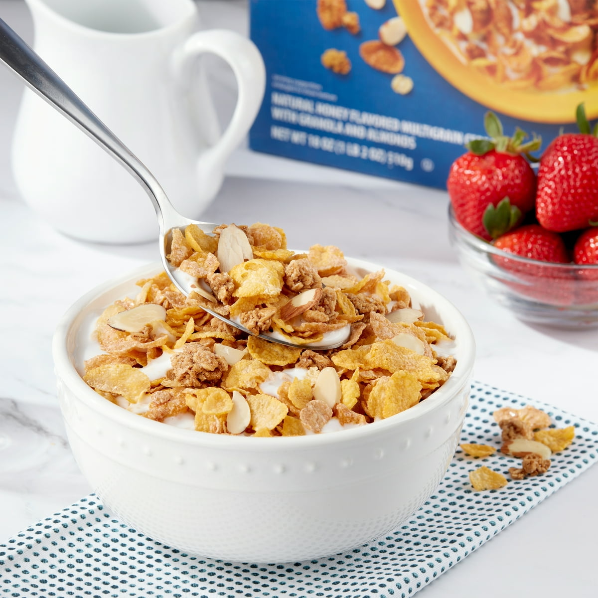 미국직구 Great Value Almond 견과 510g 2팩 / Great Value Almond Crunchy Honey Oats Cereal, 510g, 2 2