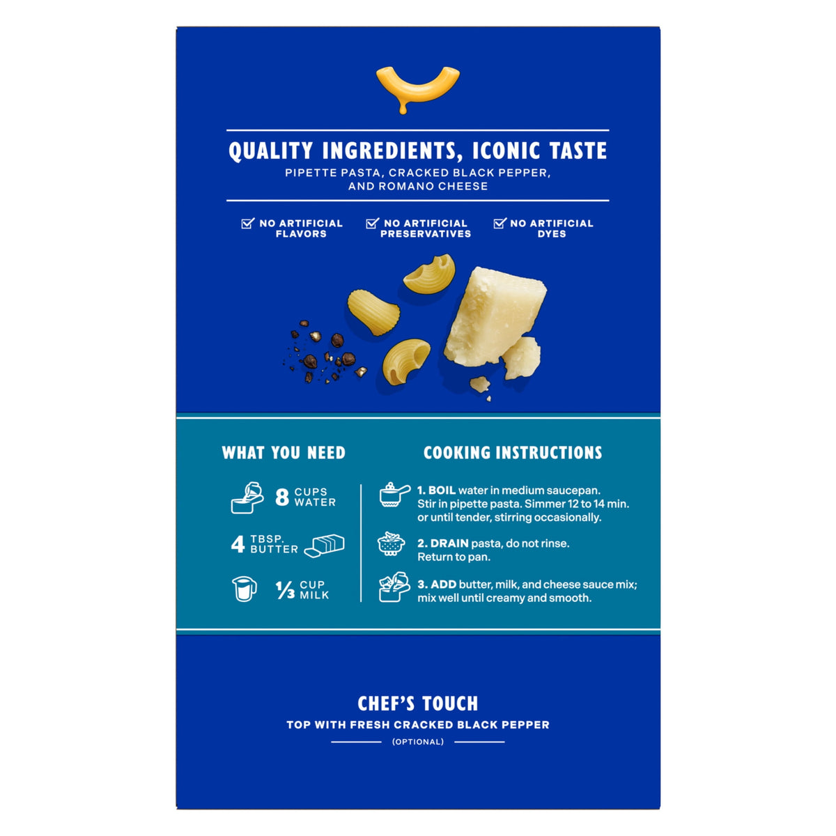 미국직구 크래프트 (4 pack)  and Cheese Restaurant Edition Macaroni and Cheese, 1 Box, for Easy Mealtime Solutions, Romano Cacio e Pepe Flavored, Made with Real