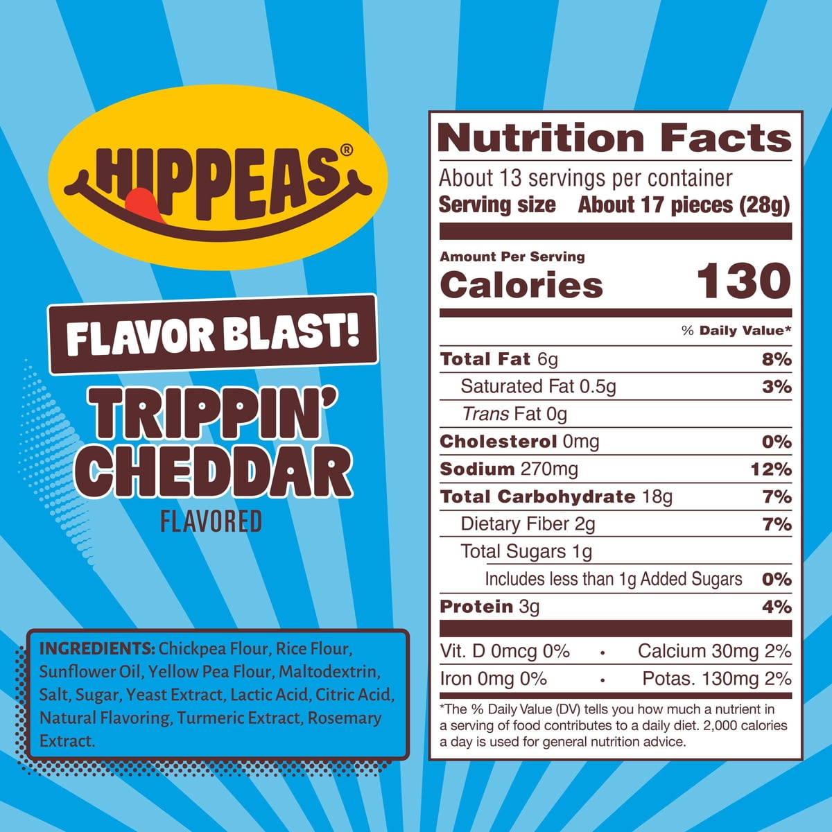 미국직구 Hippeas Flavor Blast 369g / Hippeas Flavor Blast! Trippin' Cheddar Baked Chickpea Puf 2