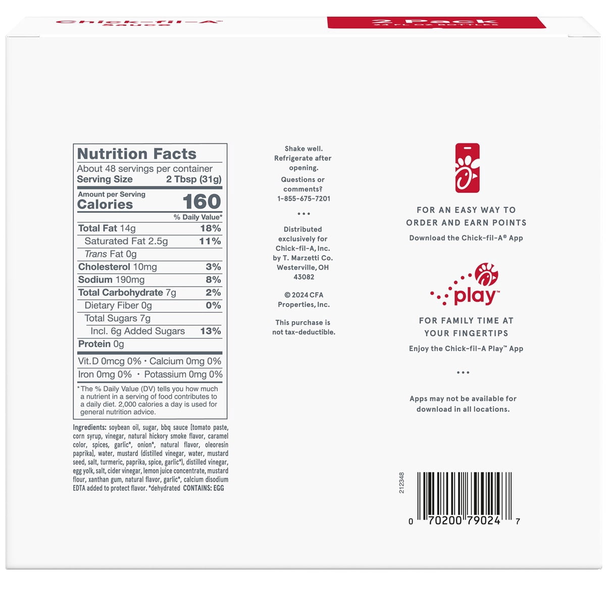 미국직구 Chick-fil-A 680g / Chick-fil-A Original Dipping Sauce, 680g, 2 pk. 5