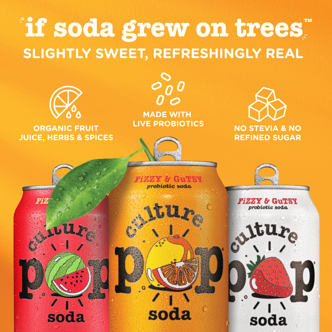 미국직구 유산균 355ml 12팩 / (12 pack) Culture Pop Soda Raspberry Lemonade, Probiotic Soda, 355ml 6