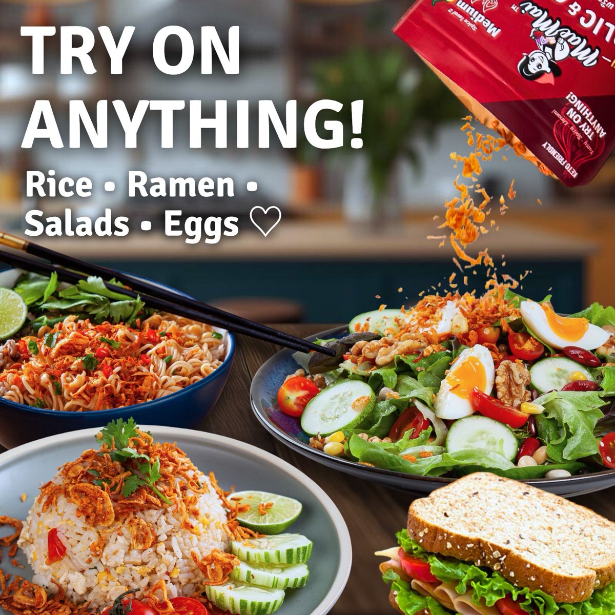미국직구 MaeMai Medium Hot 90g / MaeMai Medium Hot Crispy Onion & Garlic Thai Chili Crisp, 90g 2