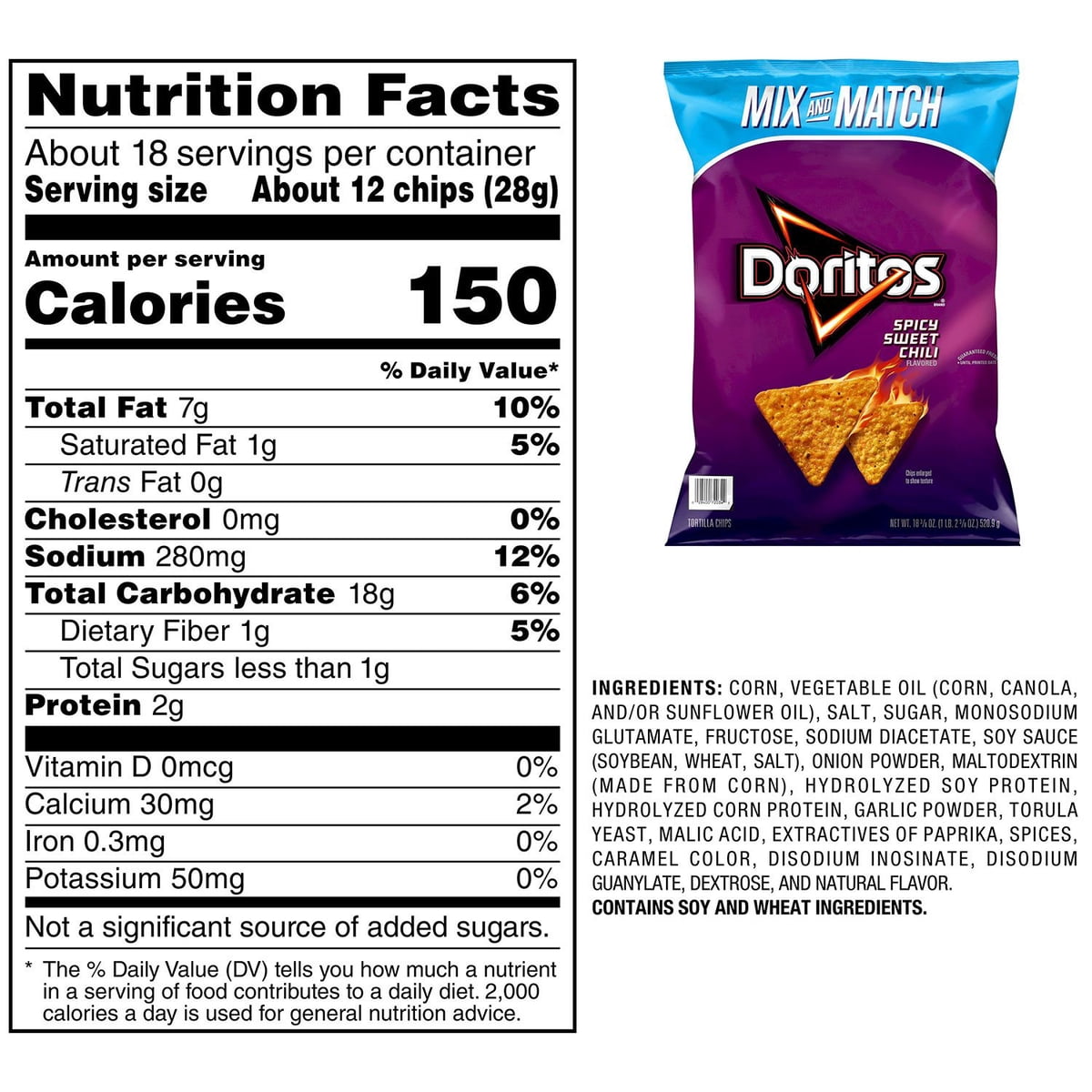 미국직구 Doritos Spicy Sweet 521g [배송 7~12일] / Doritos Spicy Sweet Chili Tortilla Chips, 521g 2