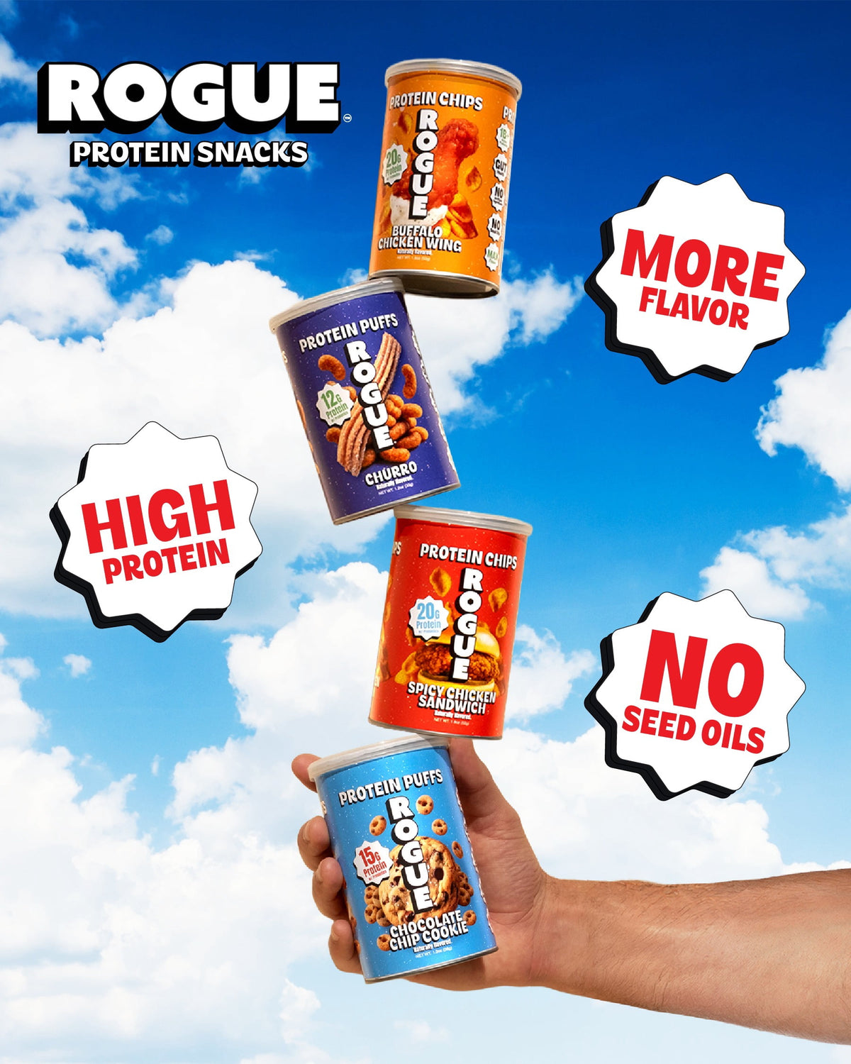 미국직구 Rogue Snacks 유산균 34g 2팩 / Rogue Snacks, Churro Puffs, 12g Protein, Probiotics, 34g Ca 2