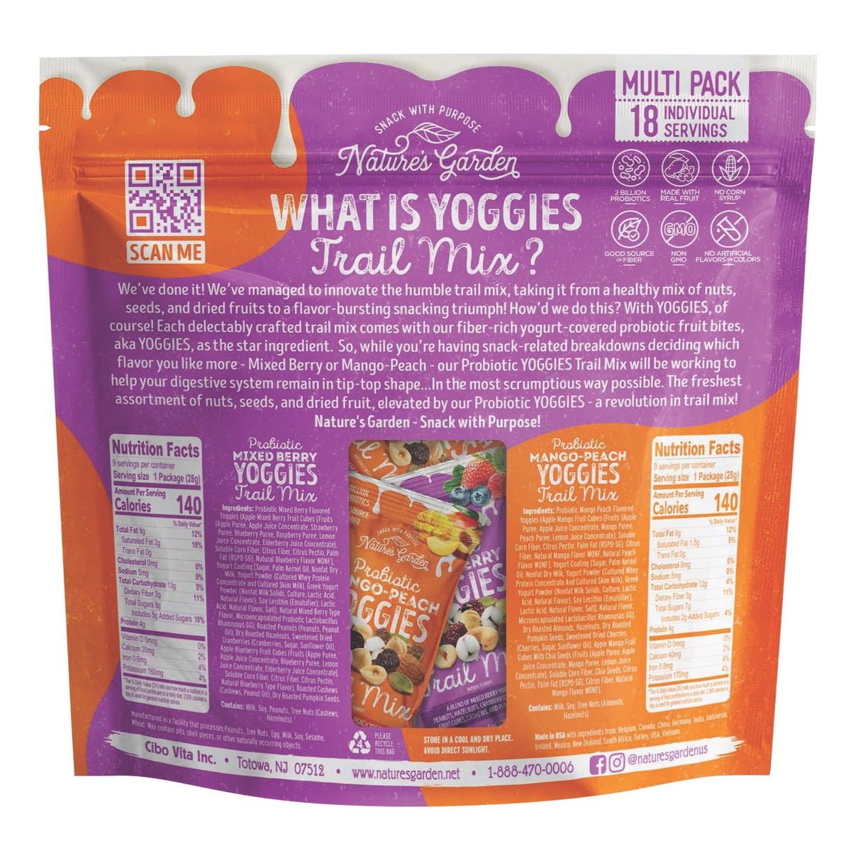 미국직구 Yoggies Trail Mix 28g / Yoggies Trail Mix Mango and Berry Mix 28g, 18 pk. 2