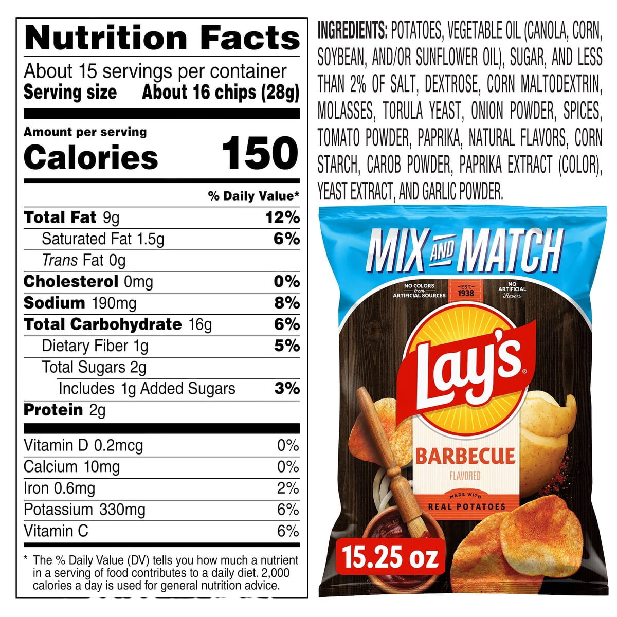 미국직구 Lay's Barbecue Potato 432g / Lay's Barbecue Potato Chips, 432g 2