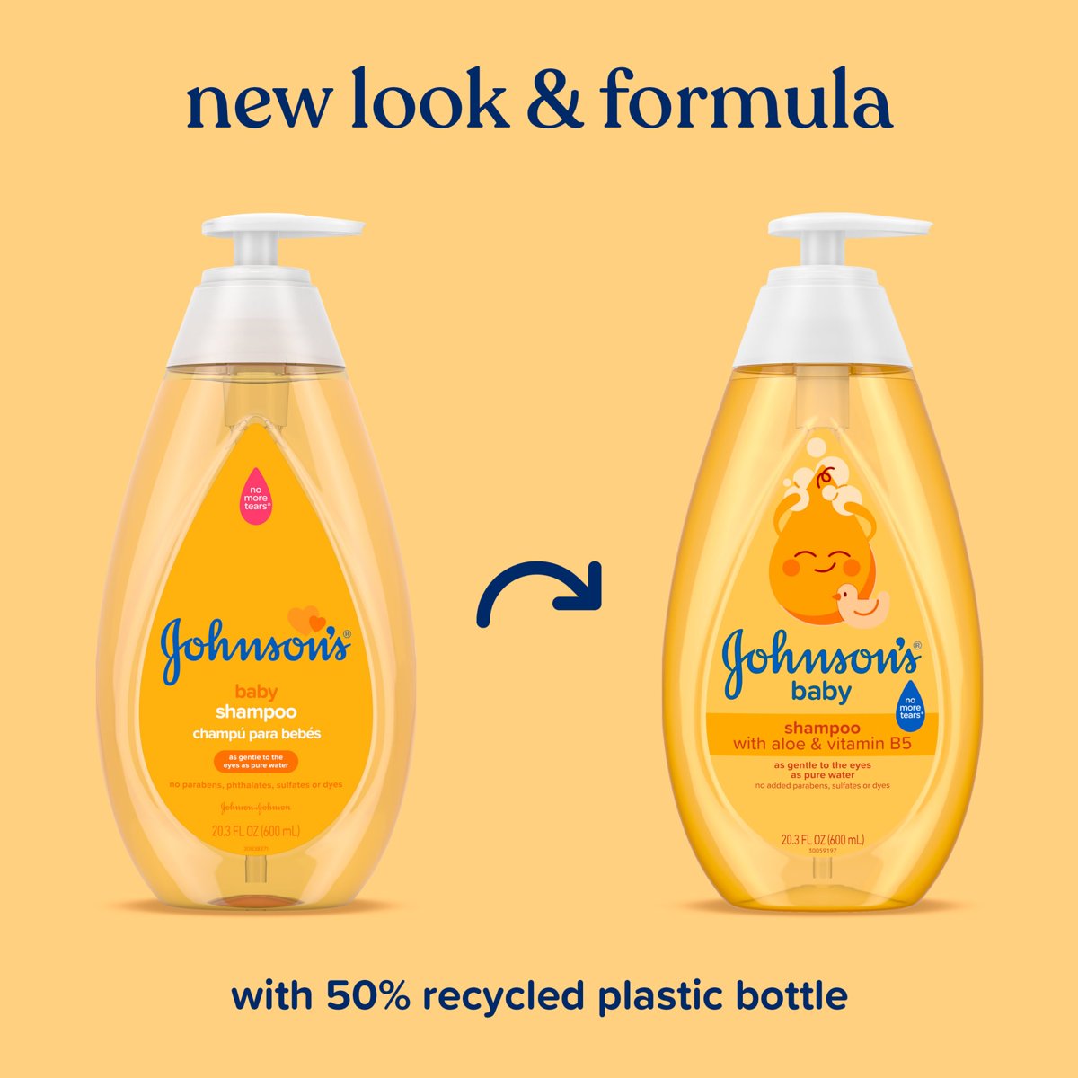 미국직구 Johnson's Baby 비타민 600ml / Johnson's Baby Shampoo with Aloe & Vitamin B5, Tear-Free,  2