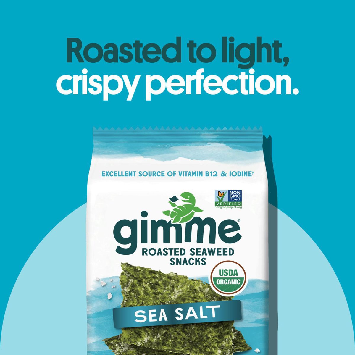 미국직구 Gimme Seaweed Snacks 5g / Gimme Seaweed Snacks, Sea Salt Roasted, 5g, 20 pk. 5