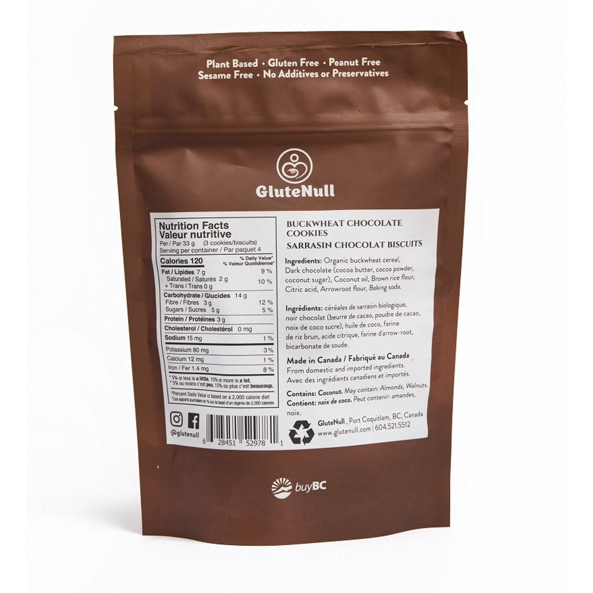 미국직구 초콜릿 130g 12팩 / (Pack Of 12) Glutenull Cookie Buckwheat Chocolate 130g 2