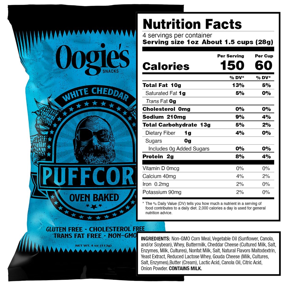 미국직구 Oogie's Snacks Gluten-Free 113g / Oogie's Snacks Gluten-Free Variety Pack Puffcorn, 1 3