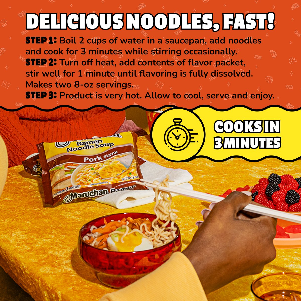 미국직구 Maruchan Ramen Noodle 85g 2팩 / Maruchan Ramen Noodle Soup, Pork Flavor Instant Noodle 5