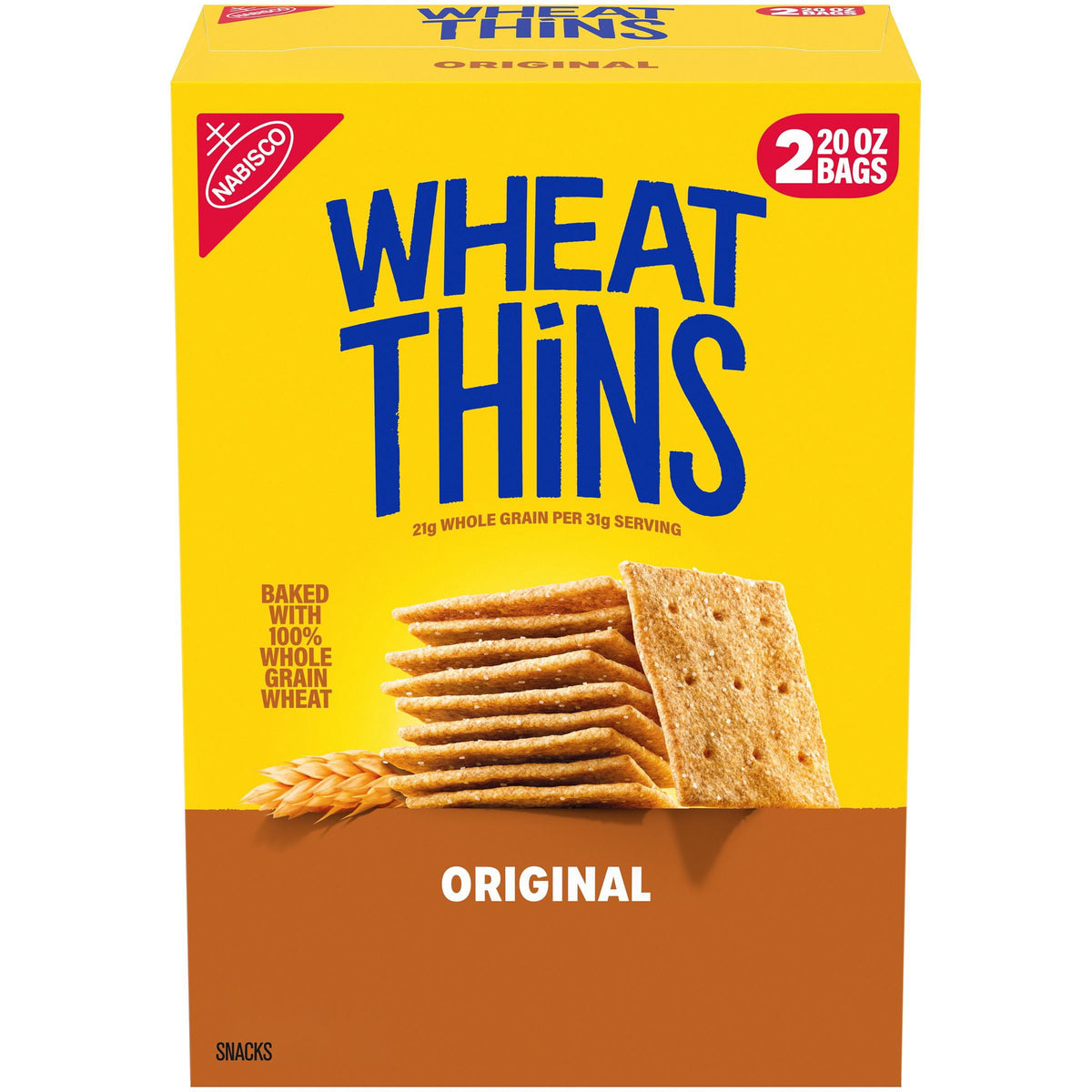미국직구 WHEAT THINS 과자 567g / WHEAT THINS Original Snacks Whole Grain Wheat Crackers, 567g, 2pk. 1