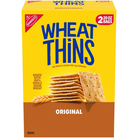 미국직구 WHEAT THINS 과자 567g / WHEAT THINS Original Snacks Whole Grain Wheat Crackers, 567g, 2pk. 1