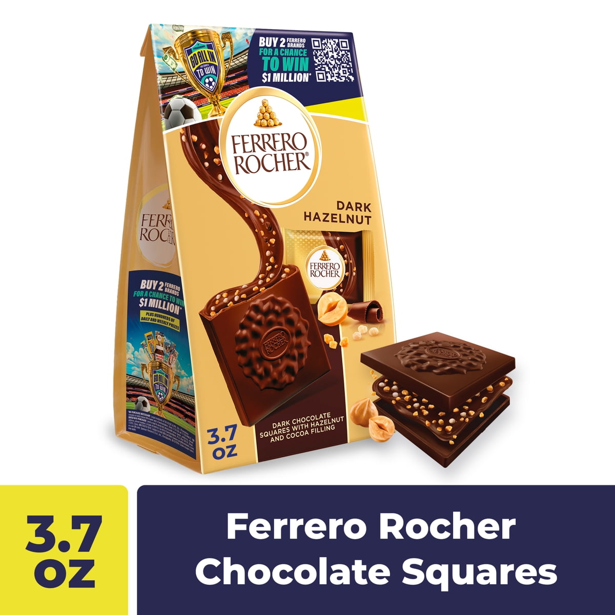 미국직구 Ferrero Rocher 초콜릿 105g / Ferrero Rocher Premium Dark Hazelnut chocolate squares, Individually  1