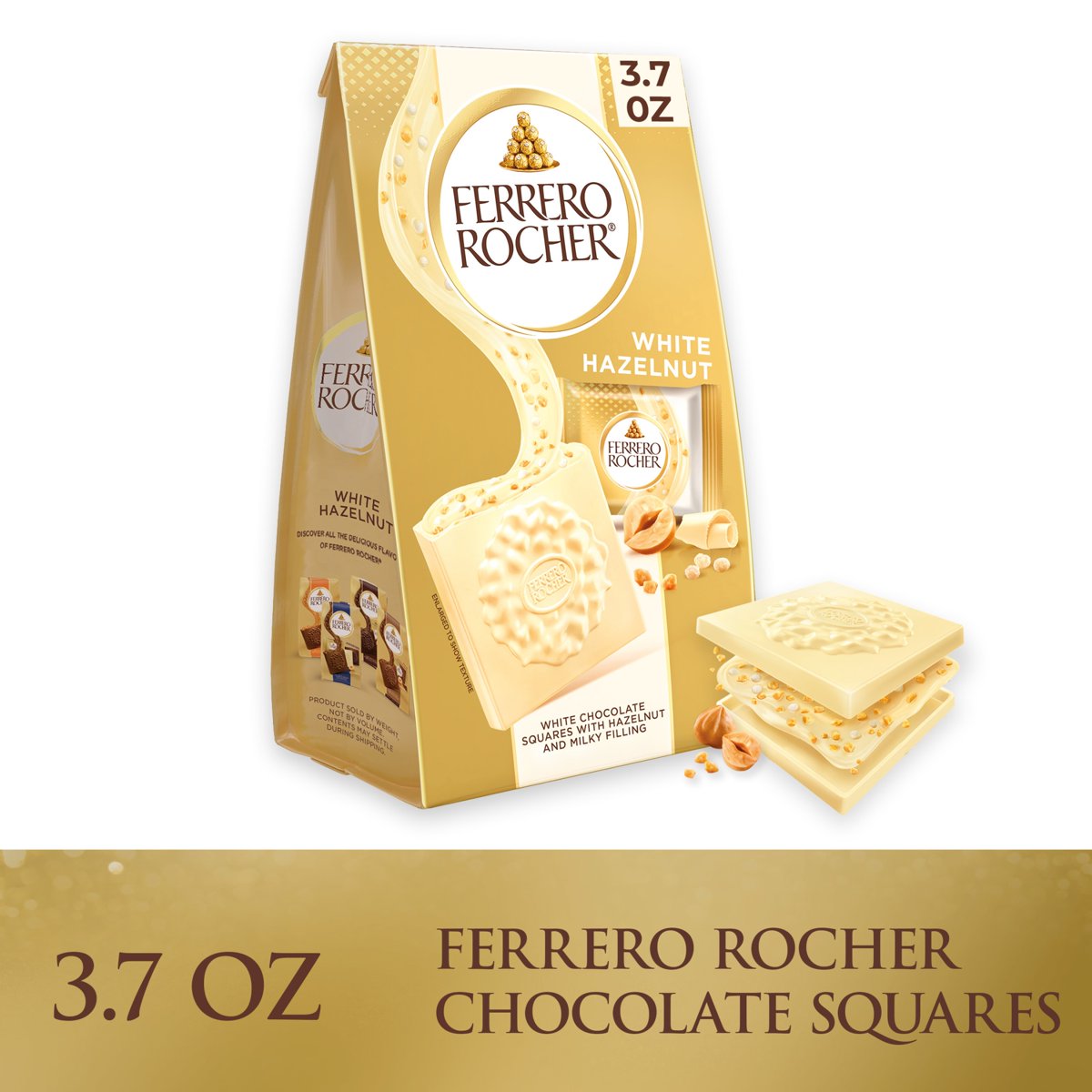 미국직구 Ferrero Rocher 초콜릿 105g / Ferrero Rocher Premium White Hazelnut chocolate squares, Individually 1