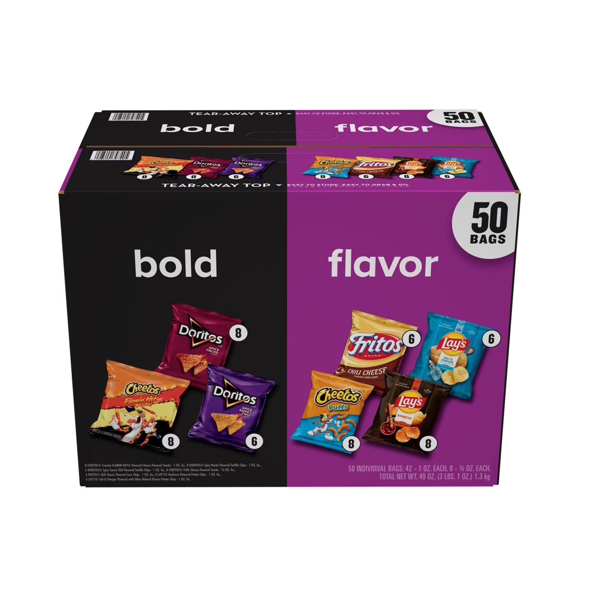 미국직구 Frito-Lay Bold Flavor / Frito-Lay Bold Flavor Mix Variety Pack Chips, 50 pk. 1