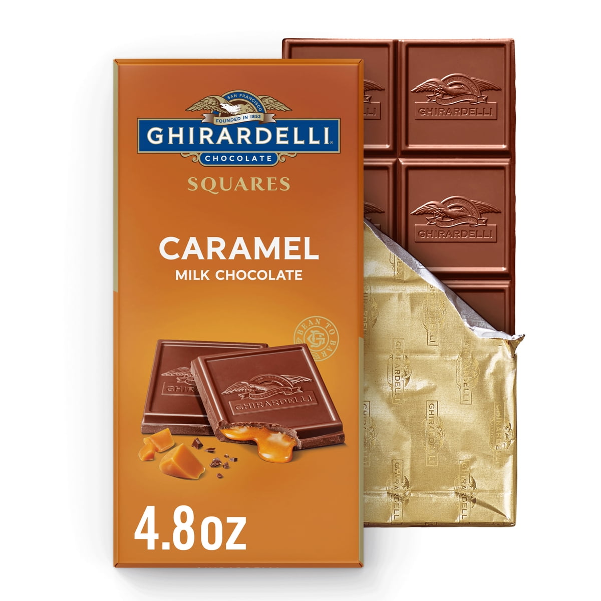 미국직구 GHIRARDELLI Caramel 초콜릿 136g / GHIRARDELLI Caramel Milk Chocolate Candy SQUARES Bar, 136g Bar 1