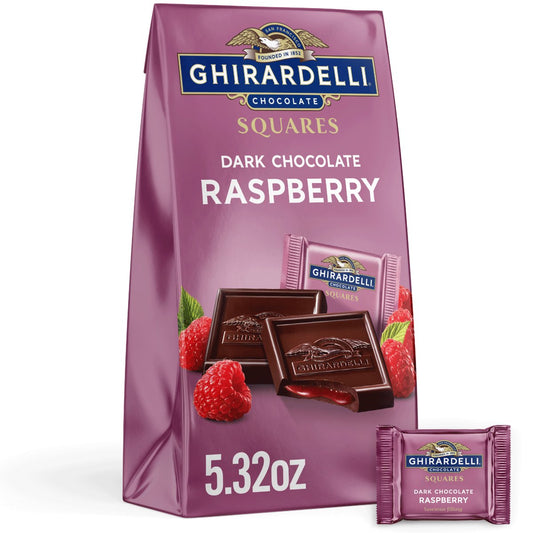 미국직구 GHIRARDELLI 초콜릿 151g 2팩 / GHIRARDELLI Dark Chocolate Candy SQUARES with Raspberry Filling, 151g 1