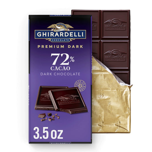 미국직구 GHIRARDELLI 초콜릿 99g / GHIRARDELLI Premium Dark 72% Cacao Dark Chocolate Bar, 99g Bar 1