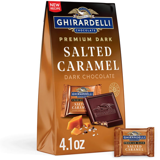 미국직구 GHIRARDELLI 초콜릿 116g / GHIRARDELLI PREMIUM DARK Salted Caramel Dark Chocolate SQUARES, 116g B 1