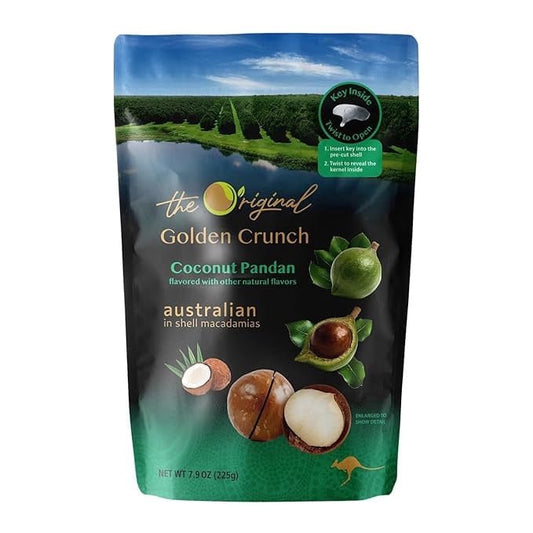 미국직구 Golden Crunch Coconut 견과 / Golden Crunch Coconut Pandan Macadamia Nuts in Shell, Premium Austra 1