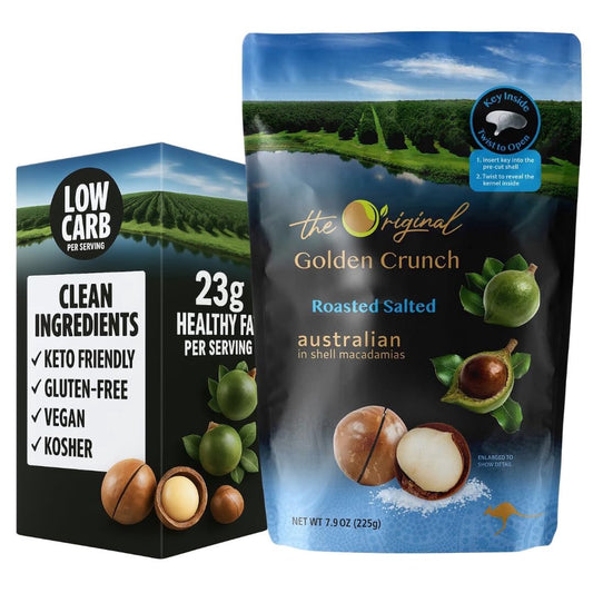 미국직구 Golden Crunch Roasted 견과 224g / Golden Crunch Roasted Salted Macadamia Nuts in Shell, Premium A 1