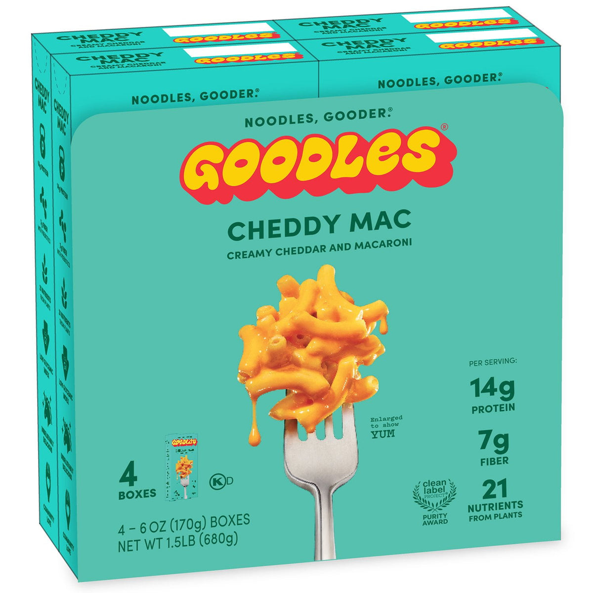 미국직구 GOODLES Cheddy Mac 170g / GOODLES Cheddy Mac & Cheese, 170g 4 pk. 1